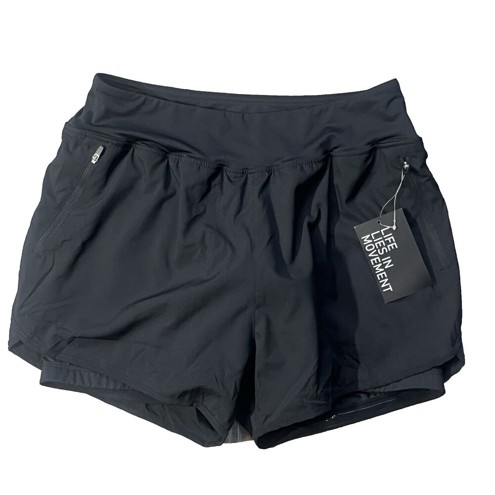 NWT Bikewa Women's Padded Bike Shorts Cycling Riding XL Black Zippered Pocket